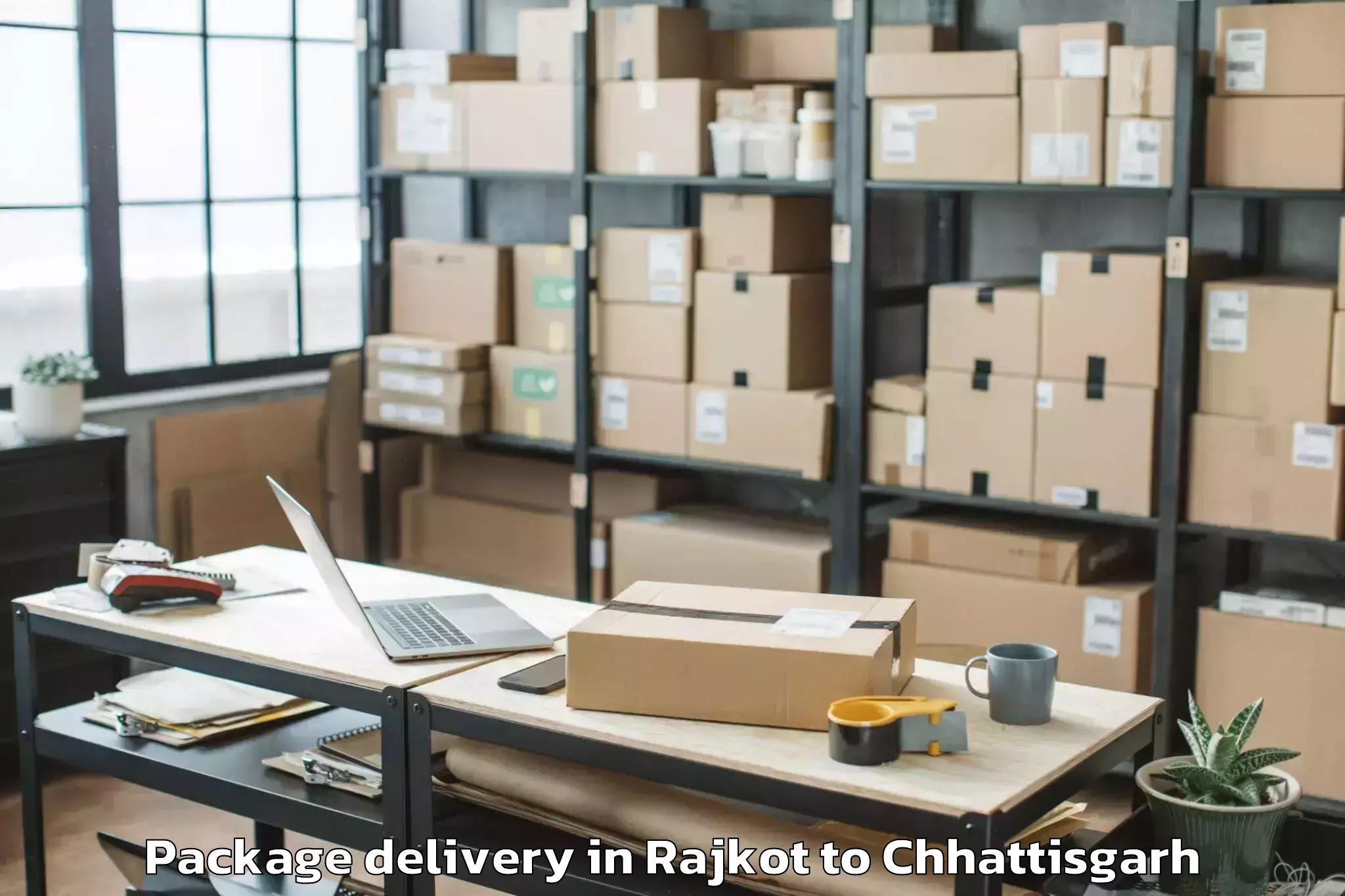 Top Rajkot to Chhattisgarh Kamdhenu Vishwavi Package Delivery Available